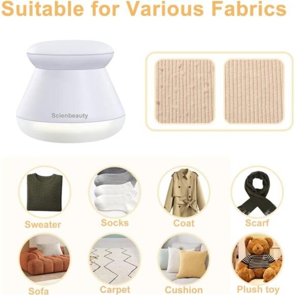 Fabric Shaver Fuzz Remover Rechargeable, Electric Lint Remover with Light - Picture 3 of 7